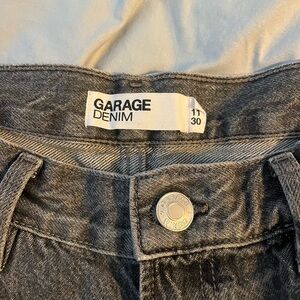 Garage Low Rise Baggy Charcoal Jeans